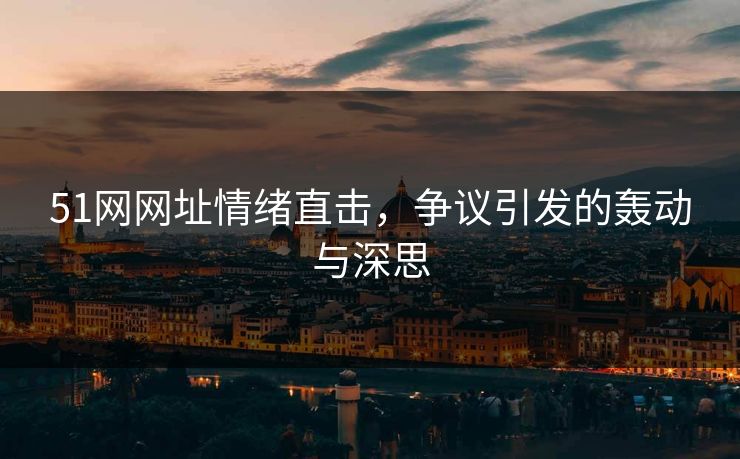 51网网址情绪直击，争议引发的轰动与深思